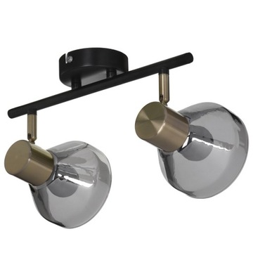 Listwa reflektorowa ACTIVJET Lisa czarno-złota 2 x E14