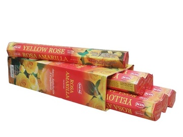 INDYJSKIE KADZIDEŁKA YELLOW ROSE ŻÓŁTA RÓŻA HEM 120 szt KADZIDŁA