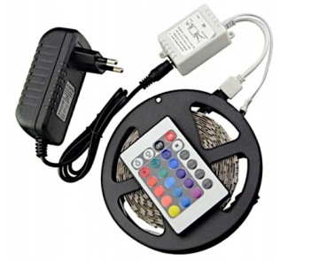 RGB LED STRIP 300 LED SMD 5M + ВОДОНЕПРОНИЦАЕМЫЙ ДИСТАНЦИОННЫЙ ДИСТАНЦИОННЫЙ