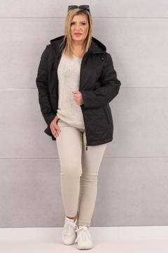 КУРТКА СТЕГАНАЯ ПЕРЕХОДНАЯ СВОБОДНАЯ ЖЕНСКАЯ С КАПЮШОНОМ, СТЕГАНЫЕ РАЗМЕРЫ