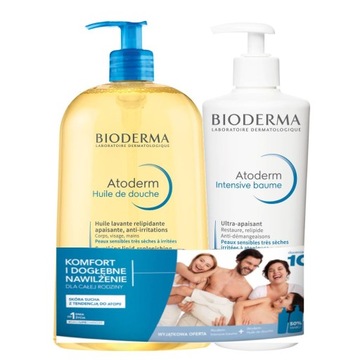 Bioderma Atoderm Huile Olejek Nawilżający Do Kąpieli + Balsam Ultrakojący