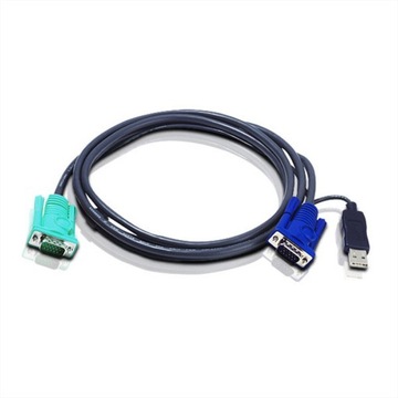 ATEN 2L-5201U Kabel KVM VGA-USB czarny 1,2m