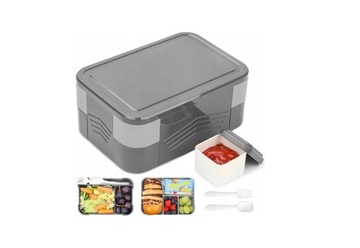 LUNCH BOX ŚNIADANIÓWKA POJEMNIK 1550ML DUŻY BENTO Z PRZEGRÓDKAMI