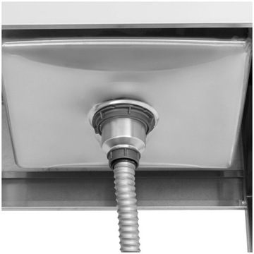 СТОЛ С МАКОВИНОЙ - ОДНА ЧАША - НЕРЖАВЕЮЩАЯ СТАЛЬ - 100 X 60 X 97 СМ - ROYAL