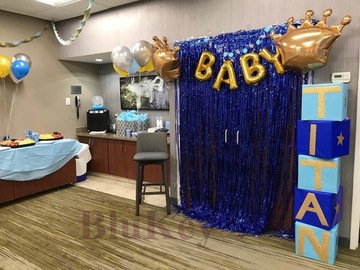 Праздничная штора 100 х 200 см темно-синяя