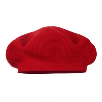 CZERWONY BERET KLASYCZNY DAMSKI ELEGANCKI ZIMOWY PRODUKT POLSKI MAJKA