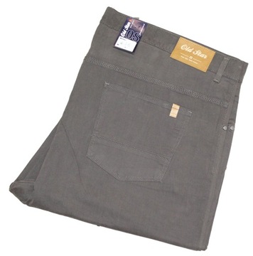 8XL DUŻE SPODNIE BRĄZ CIENKIE OLD STAR PAS 136CM