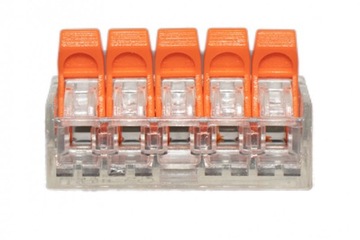 Szybkozłączka F-Elektro 0,14-4 mm² / 5 , 100 szt.