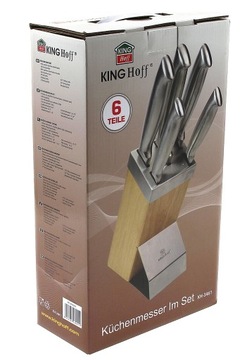 НОЖИ КУХОННЫЕ набор ножей в блоке 6 шт, ПОДСТАВКА 3461