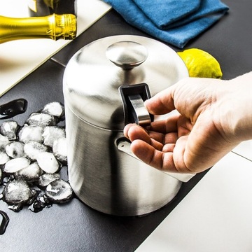 Ведро для льда Konighoffer Lugo 1,3л серебро