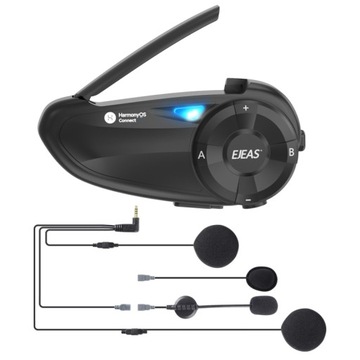 EJEAS Q7 INTERKOM MOTOCYKLOWY NA KASK IP67 DO 800M MAX 7 OSÓB BT APLIKACJA