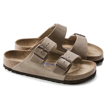 Sandały damskie formowane Birkenstock Arizona OLEJOWANA SKÓRA SOFT FOOTBED