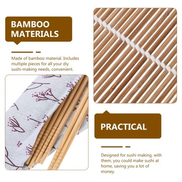 1 комплект бамбукового коврика для приготовления суши