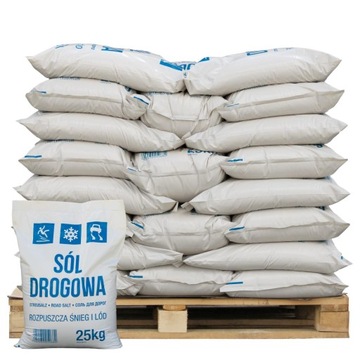 SÓL DROGOWA DO ODŚNIEŻANIA na gołoledź w workach paleta 1000kg