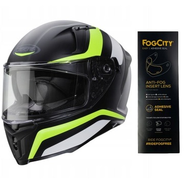 KASK CABERG AVALON BLAST BLACK WHITE YELLOW MAT rozmiar M PINLOCK GRATIS