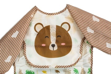 ФАРТУК НАГЛУБИТЕЛЬ ДЛЯ КОРМЛЕНИЯ, РУКАВА, КАРМАН, BLW, ВОДОНЕПРОНИЦАЕМЫЙ, ЗАВЯЗКА