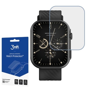 3x Folia Ochronna Szybka Smartwatch MANTA REVO uniwersalna 3MK 35 x 44 mm