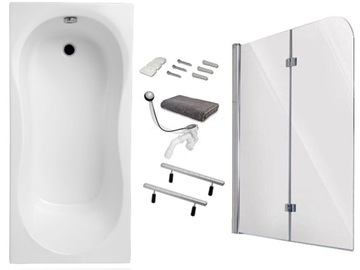 Wanna POLIMAT GRACJA 150x70 PARAWAN dwuczęściowy