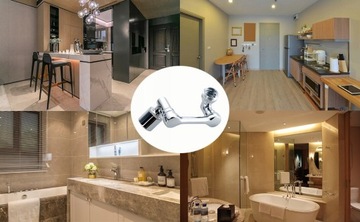 Поворотный смеситель на 1080°, аэратор, удлинитель смесителя