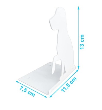 Белая подставка для книг СОБАКА + БЕСПЛАТНО