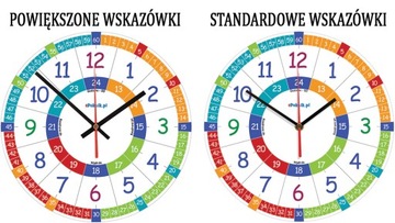 Детские обучающие настенные часы MD бесшумные BIG HANDS (L2)