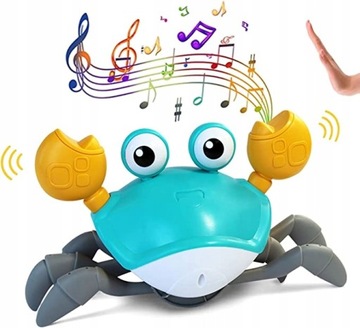 UCIEKAJĄCY KRAB ZABAWKA INTERAKTYWNA ROBOT LED