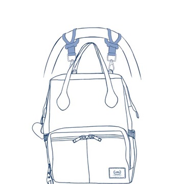 La Millou Крепежные крючки для коляски Серые ручки