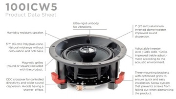 Потолочный громкоговоритель Focal 100 ICW 5 с монтажной коробкой