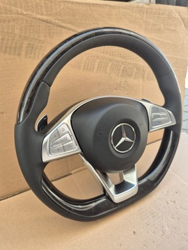 Красивое деревянное рулевое колесо Mercedes AMG W222 C217 CLS W218 W205 GLK GLC