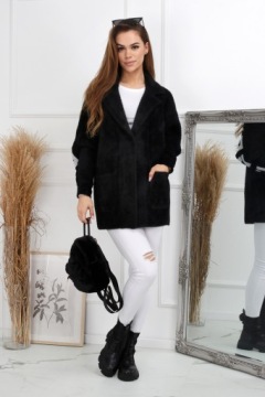 СВИТЕР КУРТКА АЛЬПАКА, ЧЕРНАЯ 2080