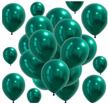 Balony Metalizowane Zielone 100 sztuk