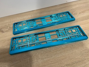 Рамка номерного знака металлизированный хром, разные цвета, 2 шт.