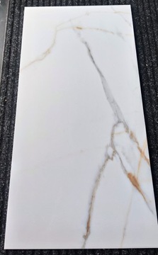 НАСТЕННАЯ ПЛИТКА ГЛЯНЦЕВЫЙ БЕЛЫЙ МРАМОР ЗОЛОТОЙ VEIN RECTIFY 30X60 КЛАСС 1