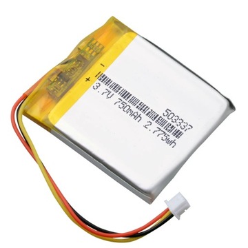 Bateria Akumulator Li-Poly 750mAh 3.7V JST NTC 503337