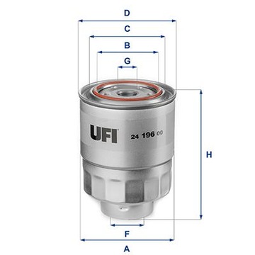 FILTR PALIVA 24.196.00 UFI HONDA CIVIC FR-V VIII