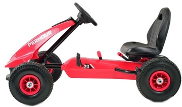 ДЕТСКИЙ КАРТ С ПЕДАЛАМИ, КРАСНЫЕ НАДУВАННЫЕ КОЛЕСА
