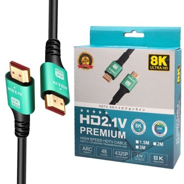 Kabel HDMI 2.1 ULTRA HIGH SPEED UHD 8K 4K 120Hz 3m
