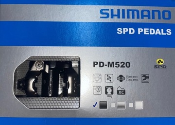 PEDAŁY SHIMANO SPD PD-M520 +BLOKI M520 ZESTAW