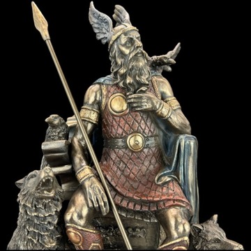 Статуэтка Скульптура Статуя СЕВЕРНЫЙ БОГ ОДИН СИДЯЩИЙ VERONESE WU69116A4