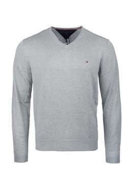 SWETER SWETEREK MĘSKI SZARY TOMMY HILFIGER ROZMIAR S