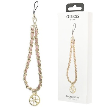 Подвеска Guess GUSTSASSK на ремешке для телефона черный/черный Подвеска-цепочка с металлическим логотипом
