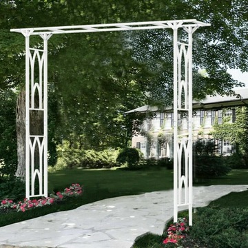 DUŻA PERGOLA OGRODOWA METALOWA ŁUK NA KWIATY RÓŻE