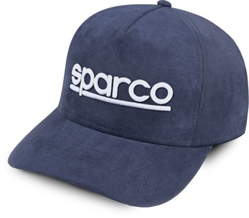 Czapka z daszkiem Sparco zamszowa granatowa