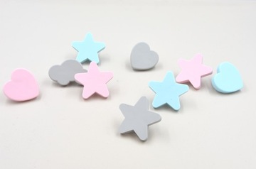 ДЕТСКАЯ СИЛИКОНОВАЯ МЕБЕЛЬНАЯ РУЧКА, РОЗОВАЯ ЗВЕЗДА