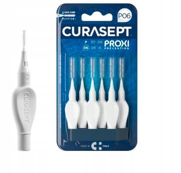 CURASEPT PROXI szczoteczki międzyzębowe P06 BIAŁE 0,6mm 6szt