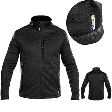 Bluza męska rozpinana Dassy Convex Czarny L