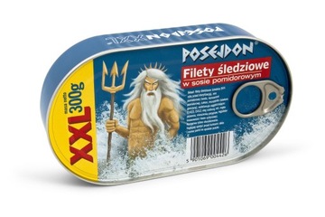 POSEJDON XXL 300G FILETY ŚLEDZIOWE W SOSIE POMIDOR