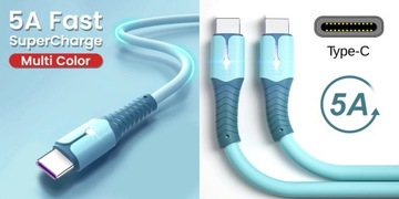 Кабель USB-A — USB-C типа C QC 3.0 для быстрой зарядки, 1,5 м, 150 см, гибкий