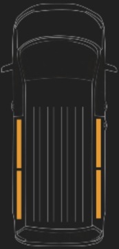 КОВрик ТЕРМОЭКРАН НА БОКОВЫЕ СТЕКЛА VW T5/T6 03 - 4 шт.