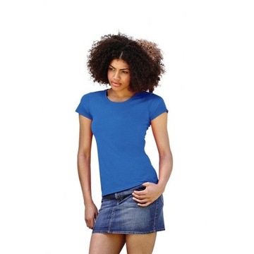 KOSZULKA DAMSKA Fruit of The Loom T-SHIRT DAMSKI Royal Blue XXL